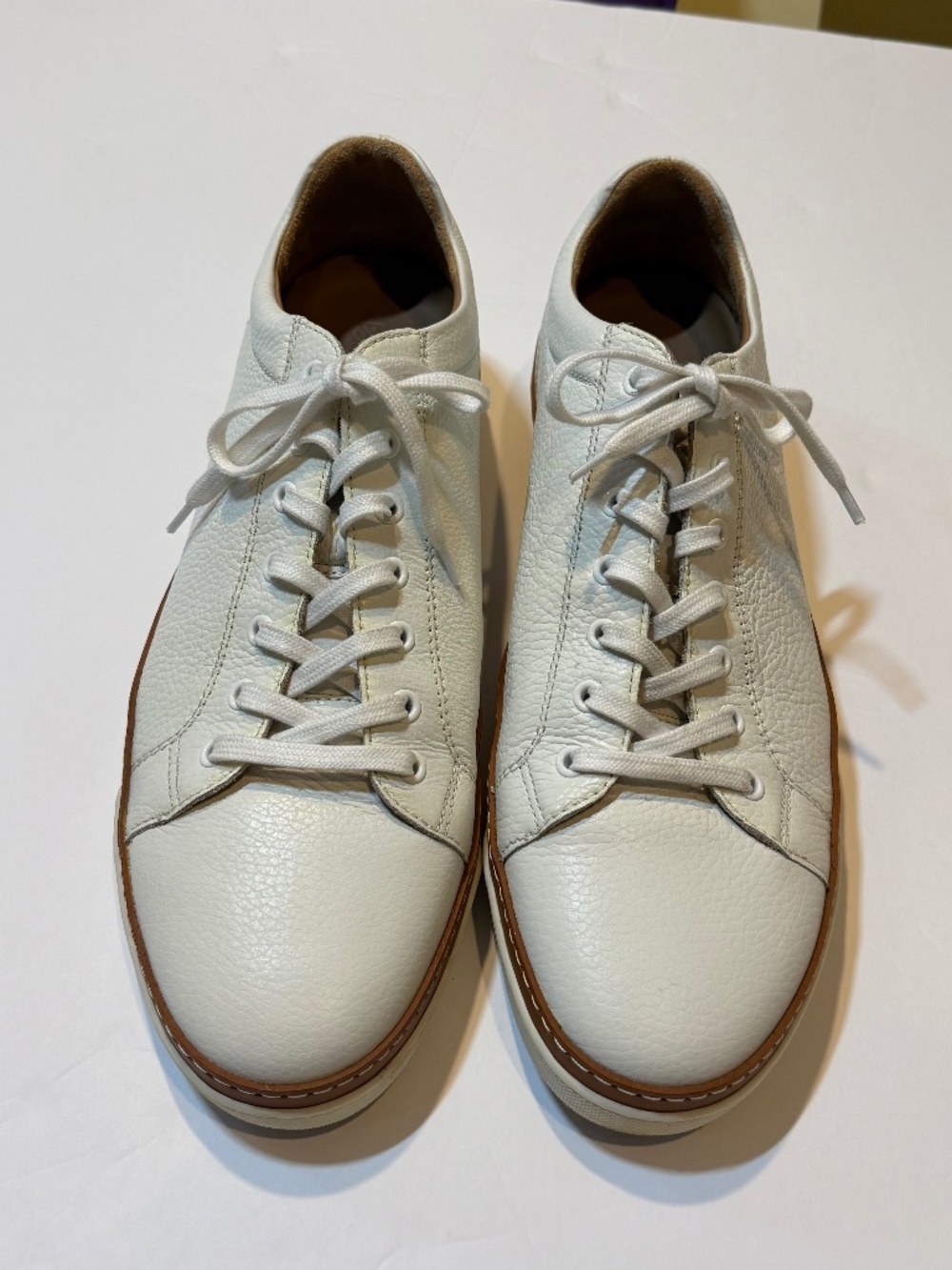Allen Edmonds White Leather Porter Derby Casual Sneaker - Size 13D